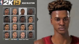 Bronny James face creation NBA 2k19 [upl. by Yelda]