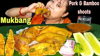 Pork And Bamboo Shoots🔥🔥 preeti14311 Mukbang Penna charo 😂😂 [upl. by Lougheed]