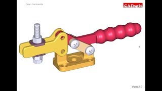 VariCAD 2018 Assemblies  Clamp  Final Assembly [upl. by Alexis]