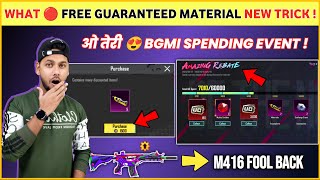 WHAT 🔴 Free Guaranteed Material  Bgmi Spending Event  Fool M416 Back  Free Material in Bgmi [upl. by Maltz216]