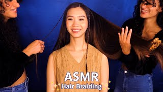 Soothing Whispers amp Delicate Braids💤ASMR Heaven Hair Brushing with Kaitlynn amp Savannah for Tingles [upl. by Schober]