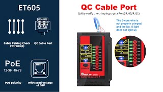 ET605 Network Tool AllinOne Cable Tester Crimper PoE Tester for Efficient Line Install Repair [upl. by Kate]