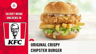 Checkout Basket KFC Original Crispy Chipster Burger Secret Menu Item [upl. by Richardo]