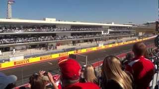 Start of Formula 1  Grandstand  Austin Texas  COTA  November 18 2012 [upl. by Junno]