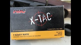 762x51mm 147gr FMJ PMC XTAC Velocity Test [upl. by Llerrom]