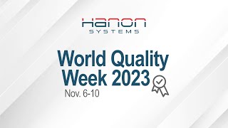 Hanon Systems World Quality Week 2023 [upl. by Yaner]