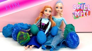 Elsa überraschungsei  Überraschungseier aus Knete mit Eiskönigin Elsa und Prinzessin Anna [upl. by Ykciv]