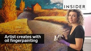 This oil painter creates incredible pieces with her fingers [upl. by Grefer]