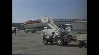 Trans Canada Airlines DC8 Taking off and Landing at Montreal–Dorval Intl Airport YUL 1960s [upl. by Pernell]