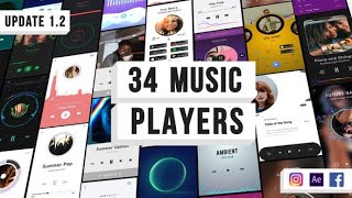 Music Visualization Players for Insta  After Effects Template [upl. by Tinaret]