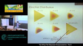 Bayesian Nonparametrics 1  Yee Whye Teh  MLSS 2013 Tübingen [upl. by Ahsiliw468]