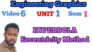 video 6 How to draw hyperbola using Eccentricity method [upl. by Atrebor846]