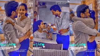 Kadhale kadhale song❣unexpected meet❣long distance love❣whatsapp status❣love status❣couple❣trending [upl. by Oicam]