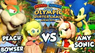 ABM Bowser amp Peach Vs Sonic amp Amy  Hole In One Curling Sochi 2014 Olympic Games ᴴᴰ [upl. by Ailee766]