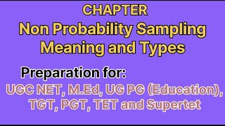 Non Probability Sampling II Types of Non Probability Sampling Like Share and Subscribe [upl. by Ssenav273]