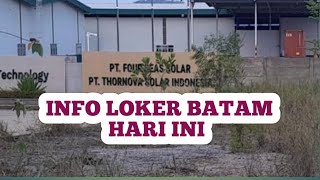 INFO LOKER BATAM HARI INI IKLAN KOTA BATAM [upl. by Bej981]