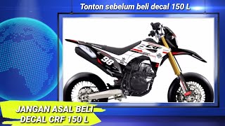 Contoh Decal Crf 150l 2023dsschannel4392 [upl. by Froehlich]