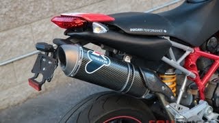 Ducati Hypermotard 1100S with Termignoni Exhaust system [upl. by Maxey]