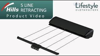 Hills 5 Line Retracting Clothesline Product Video [upl. by Pappano]