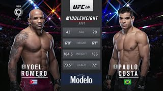 Yoel Romero vs Paulo Costa [upl. by Linetta154]