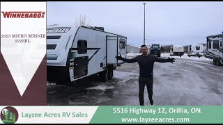 2023 Winnebago Micro Minnie 2225RL  Slip and Fall School  Layzee Acres RV Sales [upl. by Sikram]