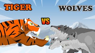 Tiger vs Wolf  Animal Tournament S1  Animal Animation [upl. by Chee]