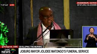 Mourners gather to bid a final farewell to the late Joburg Mayor Jolidee Matongo [upl. by Helfant]