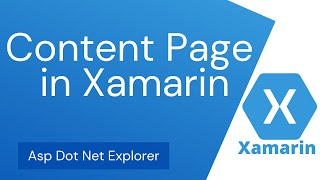 Content Page Introduction in Xamarin Forms [upl. by Wheaton]