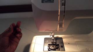 Part 4 Insert the Bobbin into Sewing Machine on Kenmore 385 Series Sewing Machine [upl. by Eneliak567]