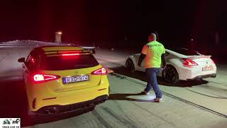 Mercedes AMG A35 4Matic vs Nissan 370z drag racing 14 mile 🚦🚗  4K [upl. by Oswell]