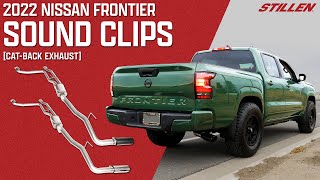 2022 Nissan Frontier Cat Back Exhaust  Sound Clips [upl. by Ayaet]