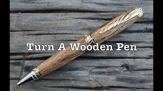 How to Turn a Wooden Pen [upl. by Tuorah515]