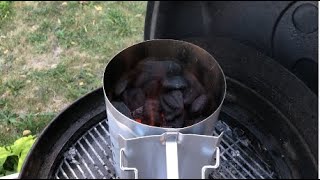 Grilled chicken breast on a Charbroil Kettleman grill [upl. by Gariepy880]