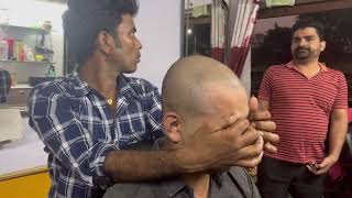 COSMIC STREET INDIAN BARBER HEAD MASSAGE  STREET MAN RELAXING MASSAGE  ASMR [upl. by Llerat365]