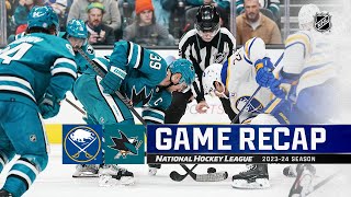 Sabres  Sharks 127  NHL Highlights 2024 [upl. by Filomena958]