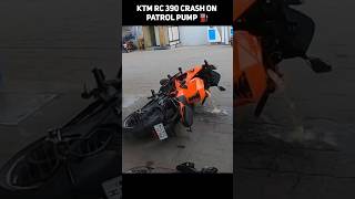 New KTM RC 390 Crash On Patrol Pump 😭 Fire In KTM RC 390 🔥 shorts [upl. by Raveaux]