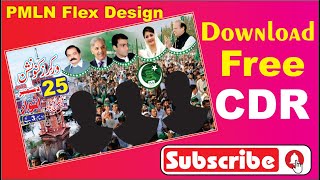 How to Design PMLN Flex design I PMLN Flex desigen I Election Flex I pmln Jalsa flex I Download cdr [upl. by Elacsap457]