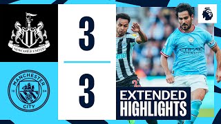 EXTENDED HIGHLIGHTS  Newcastle United 33  Gundogan Haaland amp Bernardo goals  Premier League [upl. by Dobbins]