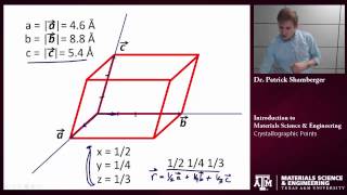 Crystallographic Points Texas AampM Intro to Materials [upl. by Gut]