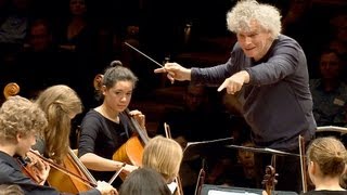 In rehearsal Simon Rattle conducts 6 Berlin school orchestras [upl. by So800]