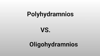 Difference between polyhydramnios amp oligohydramnios [upl. by Oberg]