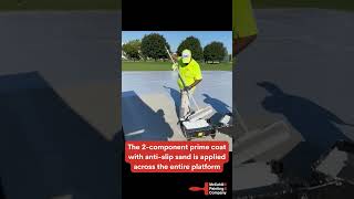 Blasting amp Repainting a Hospital Helipad YouTube Short [upl. by Yardley]