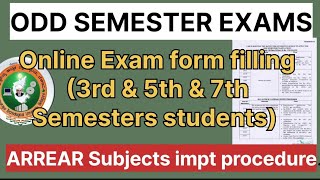 VTUpdates 2025  3rd amp 5th amp 7th exam online form filling  Last date importantprocedureArrears [upl. by Redmund]