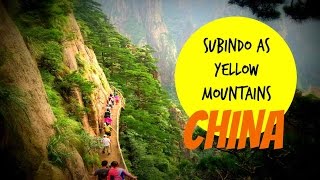 Trem na China e subindo as montanhas Yellow Mountains Huangshan [upl. by Odnalra]