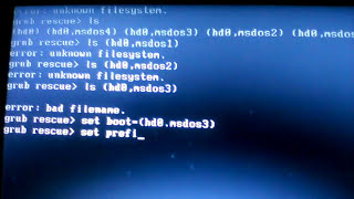 How setup boot setting ERROR UNKNOWN FILE SYSTEMGRUB RESCUE [upl. by Ynnam]