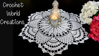 Crochet Doily  Easy Crochet Tutorial crochetworldcreations crochet thalposhdesign [upl. by Froh]