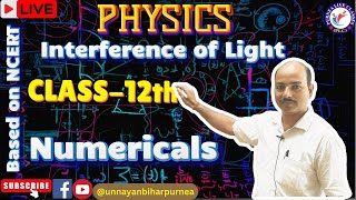 Class12th Subject  Physics Topic  Interference of light numericals  21102024 [upl. by Atined157]