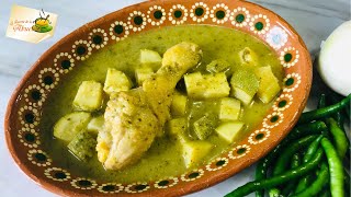 POLLO EN SALSA VERDE con calabazitas 🥒 recetas economicas [upl. by Trenna211]