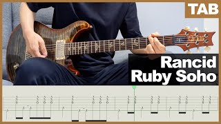 【TAB】Rancid  Ruby Soho GUITAR COVER INSTRUMENTAL COVER by YuukiT [upl. by Nitsrek977]