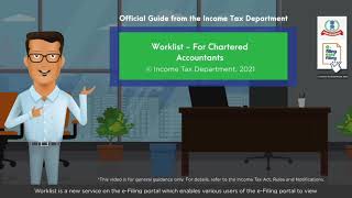 Worklist For chartered accountants  e filing portal [upl. by Frech639]